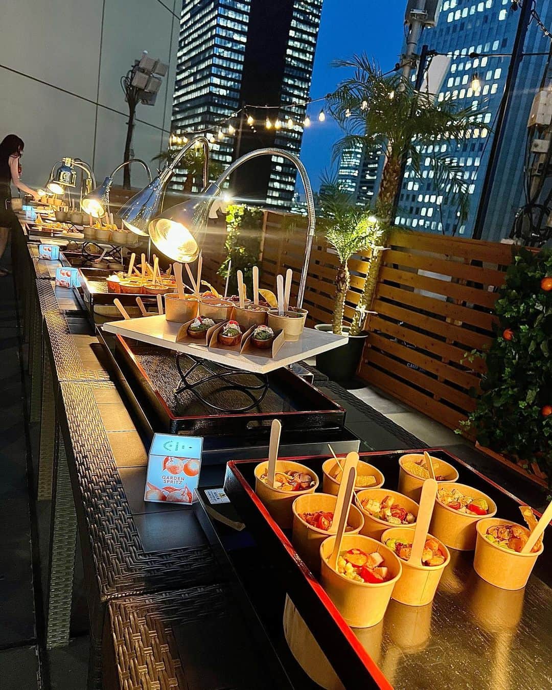 田中浩実さんのインスタグラム写真 - (田中浩実Instagram)「/ヒルトン東京  4/28から始まった「ヒルトン東京」でのビアガーデン、 オープニングパーティーにお招きいただき一足お先に行ってきました！  新宿中央公園や高層ビル群を一望できるホテル7階のルーフトップテラスにてカリフォルニアスタイルのビアパーティーが都内のホテルの中でいち早く開催されました！  日没から徐々に彩りを変えていく空にドキドキ♡ 夜になるとキラキラな夜景に包まれながら楽しむ非日常空間がステキでした‧✧̣̇‧  料理のテーマはカリフォルニアスタイルのバーフードでまるで海外にいるかのような感覚に陥ります。 3種類の生ビールやワインなど90分飲み放題と「シェフズサーフ＆ターフプラッター」がセットになった 2 時間制の『ビアガーデンプラン』がおすすめですよ！  雰囲気を盛り上げる BGM に加え、毎週金、土曜日の夜にはミュージックライブが開催されたり、おしゃれな大人達が集まりそう！ とても素敵な空間だったので、また夏になったら行きたいです！  【期間】 4月28日（金）～ ※雨天・強風時中止 時間：18:00～22:00(5部制) 【料金】 お1人様 ￥7,500 ※消費税・サービス料込み  @hiltontokyo  📍 ヒルトン東京（7F）ルーフトップテラス 東京都新宿区西新宿6-6-2 ☎️ 03-3344-5111  #ヒルトン東京 #ヒルトンホテル  #ヒルトン #Hilton #Hiltontokyo #ホテルグルメ #ホテルビアガーデン #ビアガーデン#ルーフトップテラス #カリフォルニア #大人女子 #大人#gourmet #foodie #hotel #California  #lifestyle #beer #brewdog  #chandon #beergarden #rooftop #rooftopbar」4月29日 9時11分 - hiromi.tanaka.japan