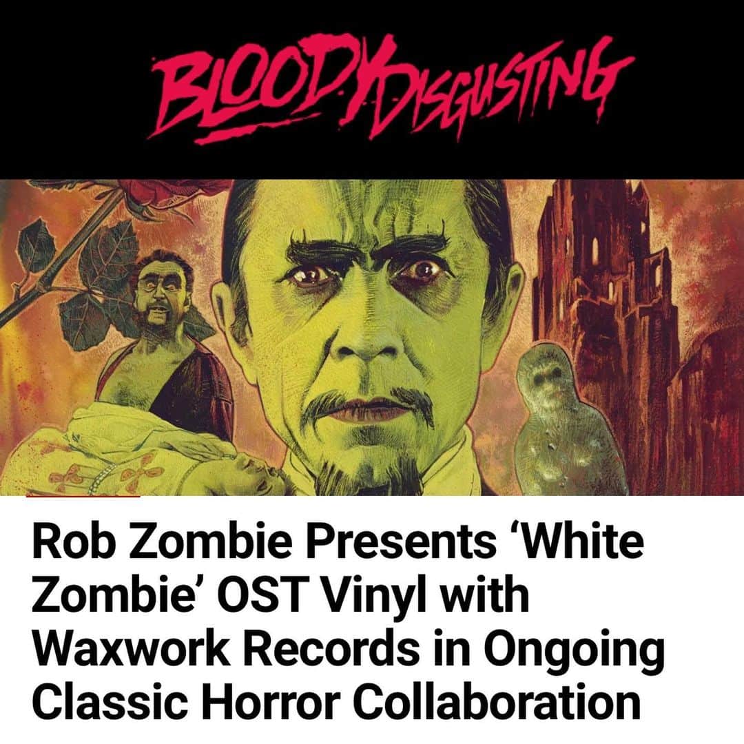 ロブ・ゾンビのインスタグラム：「Lots of excitement about he new ROB ZOMBIE PRESENTS series. ⚡️ So much cool stuff to come. 🦇🦇🦇🦇🦇🦇🦇🦇🦇🦇🦇🦇🦇🦇 #robzombie #waxworkrecords」