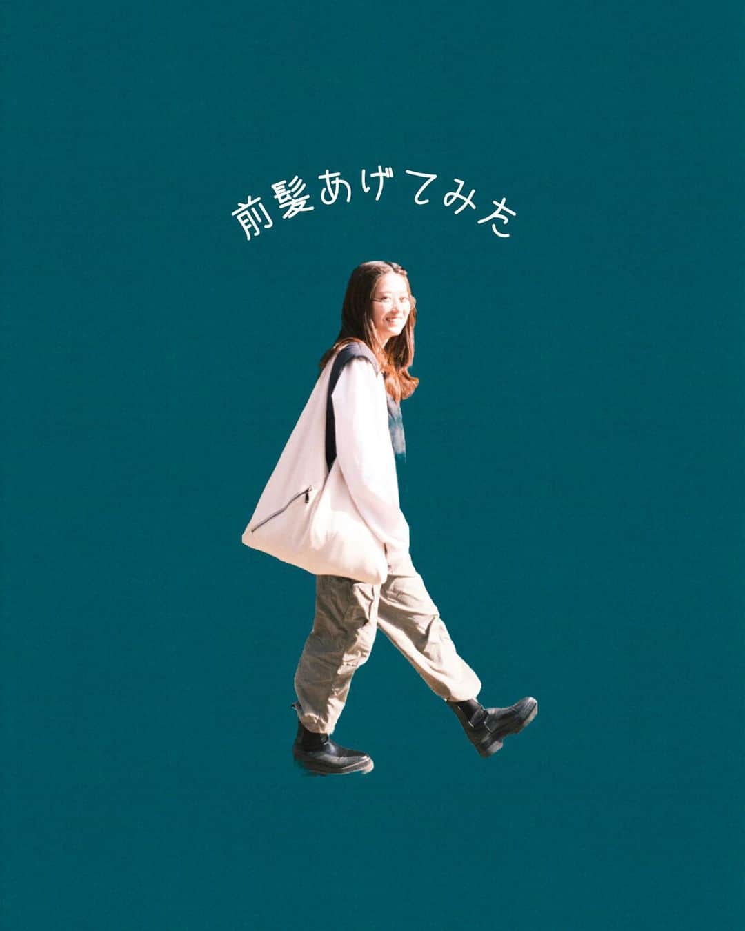 谷本琳音のインスタグラム：「でこっぱち🌞  そんでもって UNIQLOのカーゴパンツめっちゃ可愛い 楽すぎてこればっかり履いてる〜  GWはみんな何するの〜？  #前髪アレンジ #uniqlo  #カーゴパンツ #春コーデ」