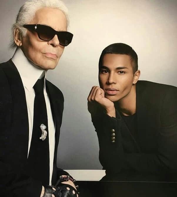 オリヴィエ・ルスタンのインスタグラム：「I am getting ready for my flight to NYC. This year the MET GALA is about @karllagerfeld  paying hommage to the Icon that changed the world of Fashion. Karl , you inspired me so much . You made me love Fashion. You made me dream of this world that you owned. The world where you created your own rules and didn’t follow any other rules . I am so proud to have known you and on Monday show my love to you to this world. OR for KL forever 🖤」