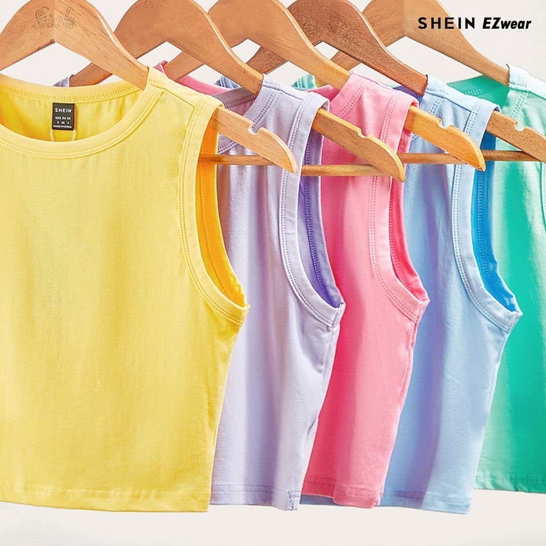 SHEINさんのインスタグラム写真 - (SHEINInstagram)「Ready to brighten up your wardrobe? Which vibrant tank top are you feeling? 💛🍭  🔎2726880 2220966 2726932 3320862 2374465  #SHEINEZwear #tops」4月29日 11時02分 - sheinofficial