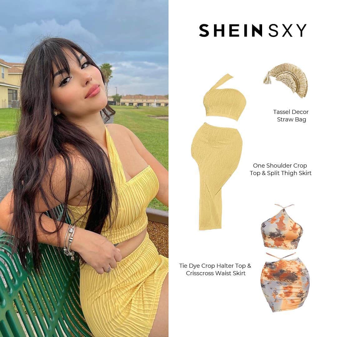 SHEINのインスタグラム：「Confidence is key and these SXY vibes are giving me all of it 🔥 @nicole_colmenarezz @alyshiabarragan  🔎12689037 9673817  #SHEINSXY」