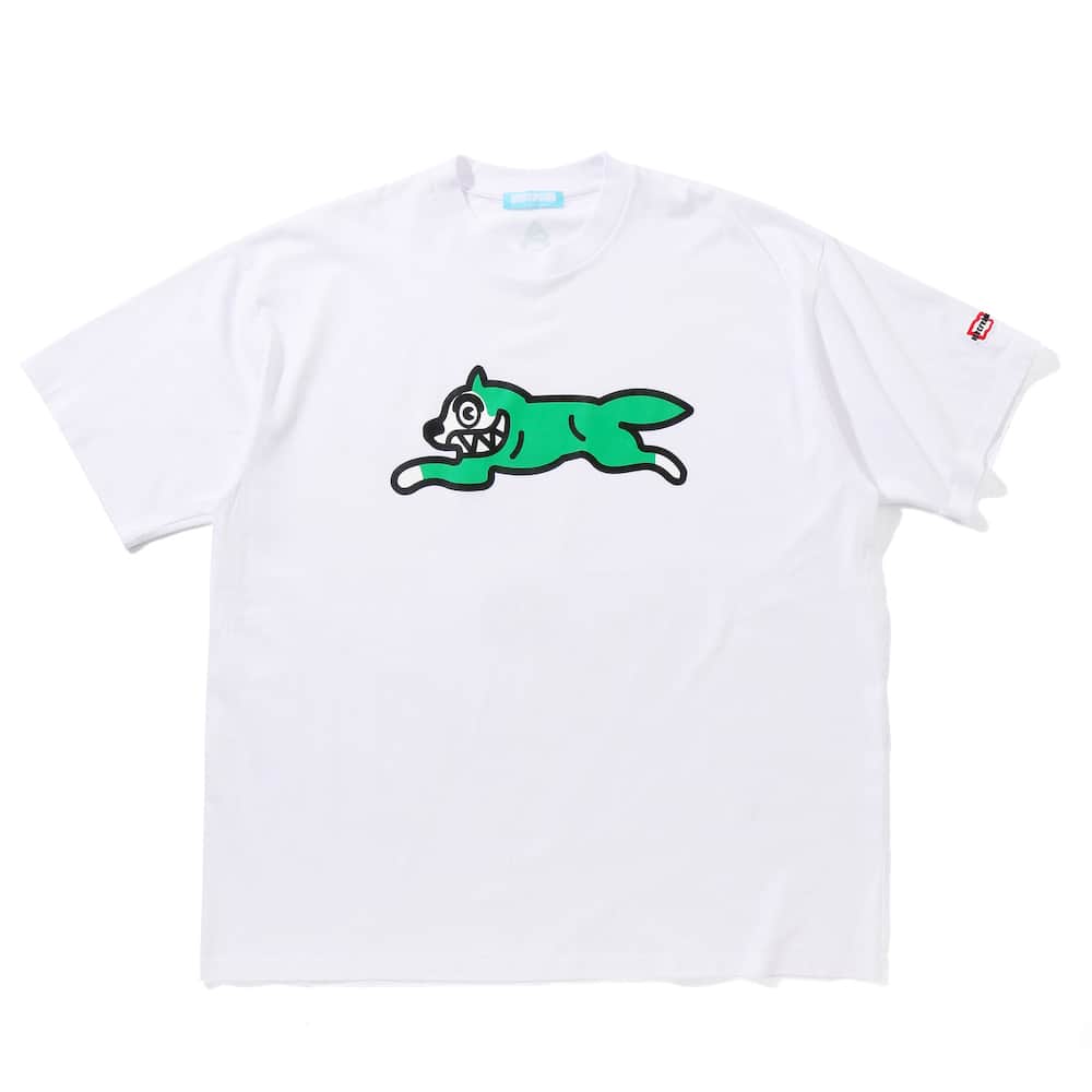 ビリオネア・ボーイズ・クラブのインスタグラム：「. ICECREAM JP 2023 SPRING DELIVERY . COTTON T-SHIRT_RUNNING DOG . Available at BILLIONAIRE BOYS CLUB / ICECREAM TOKYO & ONLINE STORE. . BILLIONAIRE BOYS CLUB / ICECREAM TOKYO 〒150-0001 東京都渋谷区神宮前4-25-1 ライサ1F-C TEL：03-5770-0018 . . BILLIONAIRE BOYS CLUB / ICECREAM ONLINE STORE http://billionaireboysclub-store.jp . . ※店舗により一部お取り扱いがない場合がございますので各店舗へご確認いただきご来店ください。  #BILLIONAIREBOYSCLUB #ICECREAM #PHARRELL #PHARRELLWILLIAMS #BBCICECREAM #Harajuku #Tokyo #Japan」