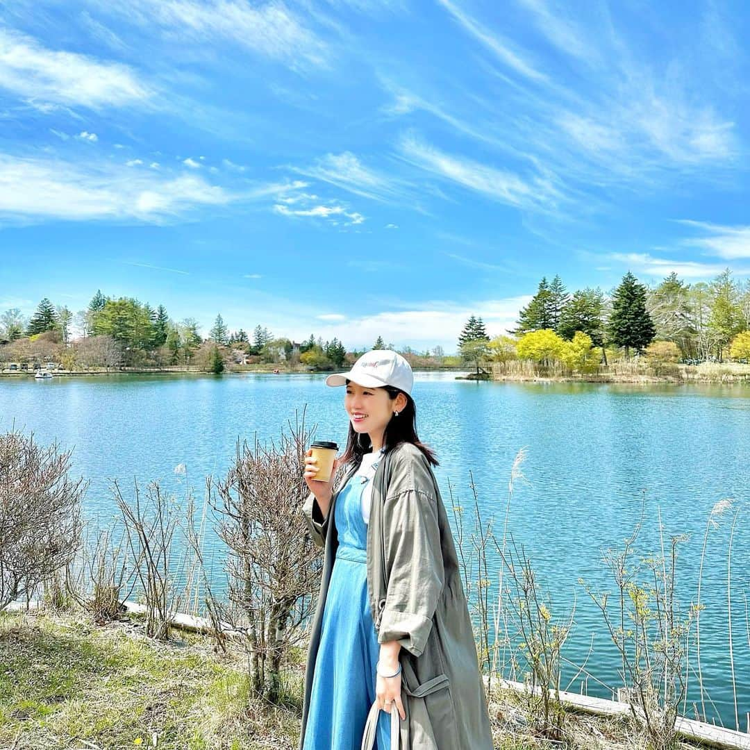 高橋幸のインスタグラム：「空気の美味しいところにきました☺️🌿 楽しいゴールデンウィークになりますように！  #gw旅行 #蓼科 #naturewalk」