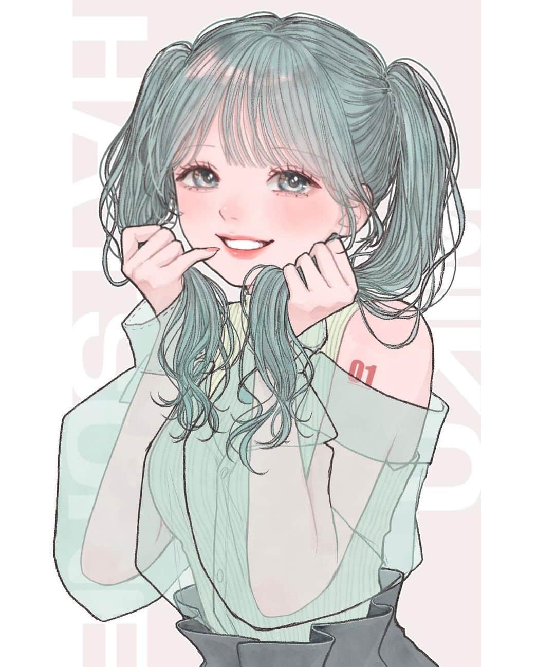 胡月のインスタグラム：「. . . 夏コーデなミクちゃん💚 . . . . . #初音ミク #初音ミクイラスト #hatsunemiku #mikuhatsune  #illustration #illust #illustrationart  #イラスト #イラストグラム  #ファッションイラスト  #女の子イラスト」