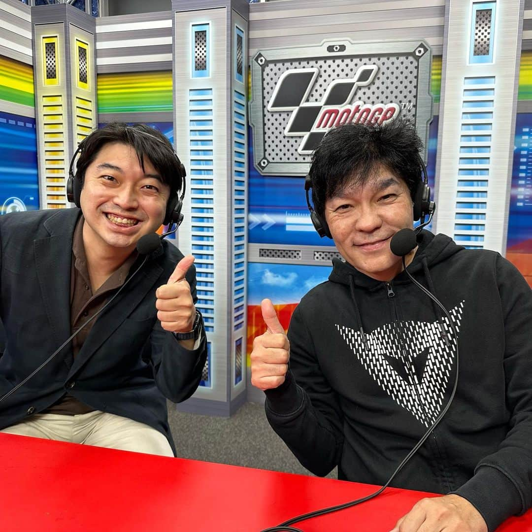 原田哲也のインスタグラム：「日テレMotogp解説です！ #motogp#dainese #日テレ#日テレmotogp」