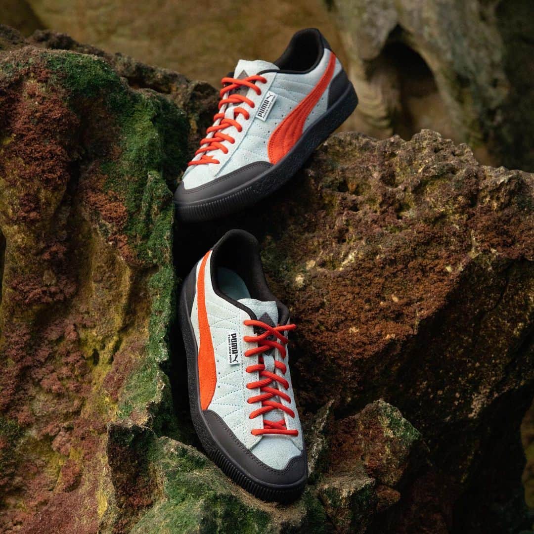 KICKS LAB. [ Tokyo/Japan ]のインスタグラム：「PUMA l "CLYDE RUBBER PAM" Light Aqua/Warm Earth l Available in Store and Online Store. #KICKSLAB #キックスラボ」