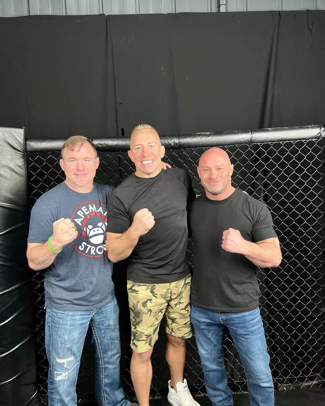 ジョルジュ・サンピエールのインスタグラム：「Back in the octagon with 2 of my career biggest rivals. It’s @fortheloveofmma」