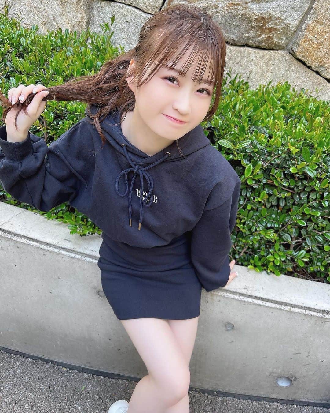 佐野心音のインスタグラム：「ポニテ💙」