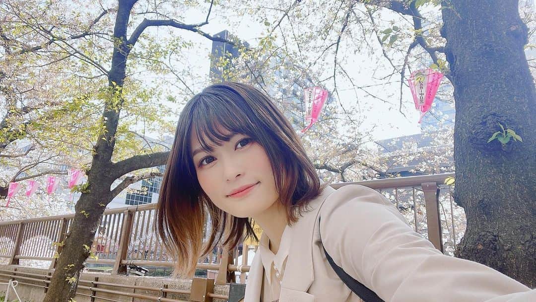 福島蘭世のインスタグラム：「🌸🌸🌸  4月が終わる前に花見の写真を、📸笑  GWいかがお過ごしですか？  #桜まつり #桜  #Japanesegirl #selfie #福島蘭世 #me #自撮女子 #セルカ #selca #selcagram #셀커샷 #셀카그램 #얼스타그램」