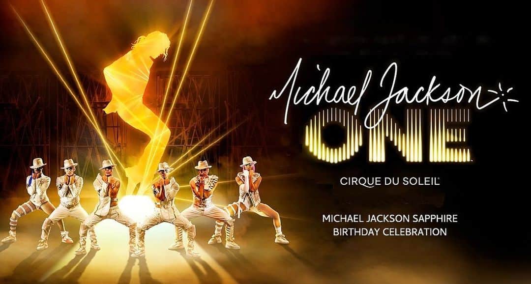 のインスタグラム：「Are you planning to attend the Sapphire Celebration at Michael Jackson ONE on Michael’s birthday this year?  The first update has been shared - see link in story.」
