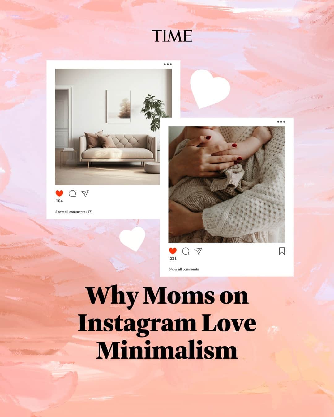 TIME Magazineのインスタグラム：「"When I think of minimalism, I think of white walls, pale wood, and empty spaces; mile-long kitchen islands dotted with a single candle; a succulent in an artisanal pot. I don’t think of burgundy plastic robots purchased from Walgreens, throw pillows smeared with cream cheese, surfaces stained with crayon, or any other visual indicators of a child’s presence," writes Sara Peterson, author of "Momfluenced: Inside the Maddening, Picture-Perfect World of Mommy Influencer Culture."  What is the appeal of minimialism for momfluencers when "it seems completely at odds with, well, children?" Peterson writes on the minimalist world of momfluencers at the link in bio.」