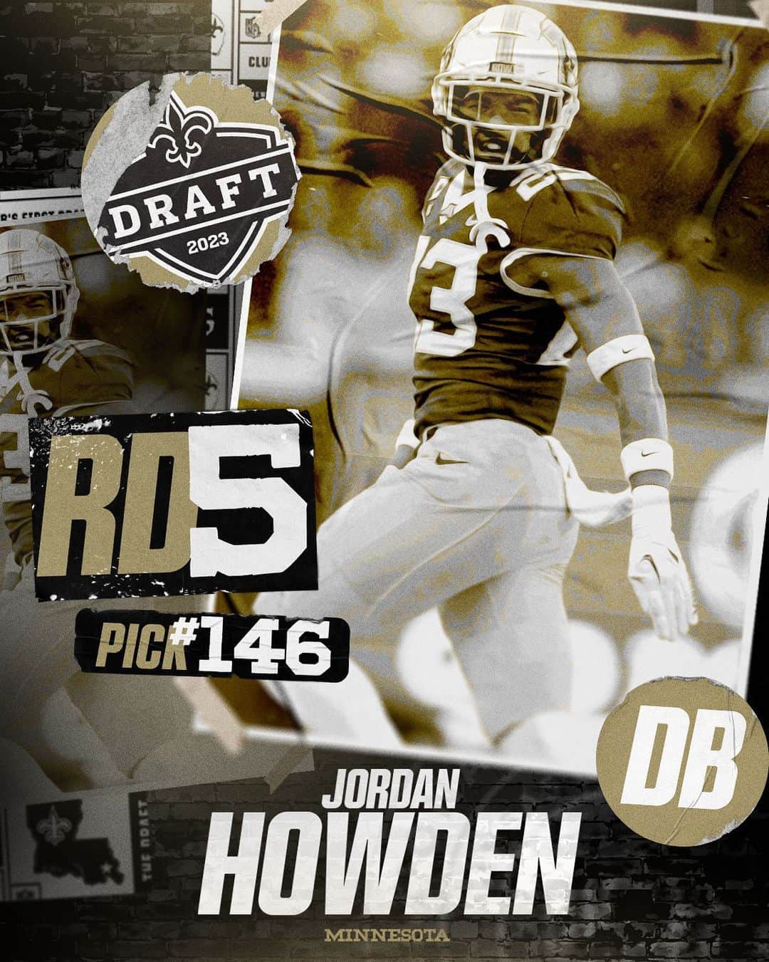 ニューオーリンズ・セインツさんのインスタグラム写真 - (ニューオーリンズ・セインツInstagram)「With the 146th pick in the 2023 NFL Draft, the New Orleans Saints select DB Jordan Howden!」4月30日 3時27分 - saints