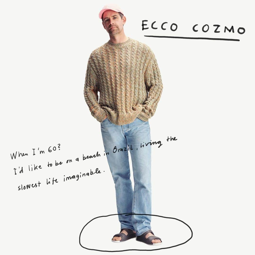 エコーのインスタグラム：「ECCO COZMO 60 SLIDE SANDALS. 60 years of comfort in every step.」