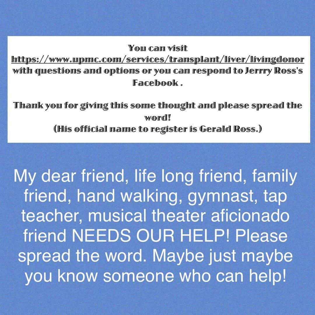 アビー・リー・ミラーさんのインスタグラム写真 - (アビー・リー・ミラーInstagram)「This IG post is scary for me - my friend needs help. There were so many children I went above and beyond for, all the professional careers in Pgh I helped forge from the beginning. Yet this really good guy ~ Mr Jerry never asked for a thing! Now in his time of need I’m not a candidate. All I can do is help spread the word! And pray 🙏🏻 #aldcalways #aldc #aldcpgh  #pittsburgh #pgh #abbyleedancecompany #abbylee #abbyleemiller #abby #dance #liver #transplant #donor #donors #dancemoms #season9」4月30日 4時33分 - therealabbylee