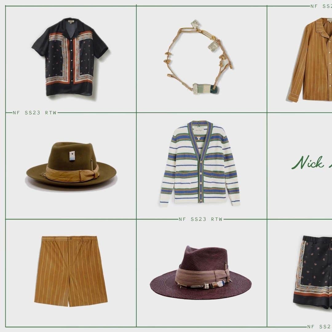 Nick Fouquetのインスタグラム：「Introducing our SS23 “La Côte Sauvage” Nick Fouquet Hat Core and Women's and Men's Ready-to-Wear Collection Now Available.  #NickFouquet #Headwear #ReadyToWear #SS23 #LaCoteSauvage #Collection #NF #UnmatchableStyle」