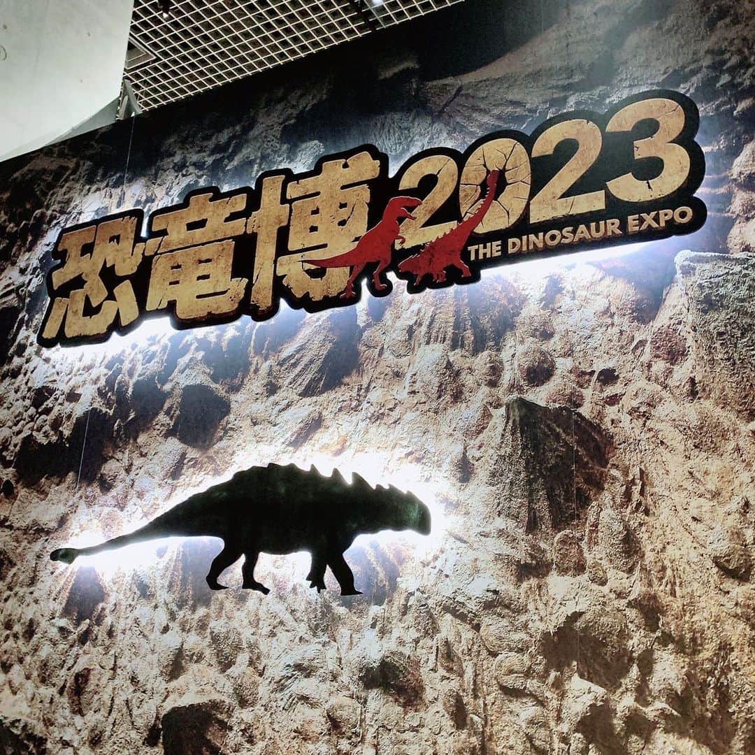 百千糸さんのインスタグラム写真 - (百千糸Instagram)「恐竜博2023に👨と2人で行ってきました！ 大迫力だったようで、帰ってきたら「大きな隕石が落ちてきて恐竜がみんな死んじゃってね… 」と沢山沢山説明してくれました^ ^  雨予報でしたが、流石の晴れ男2人のおかげで雨にうたれなかったようです。」4月30日 18時48分 - junko_ichida