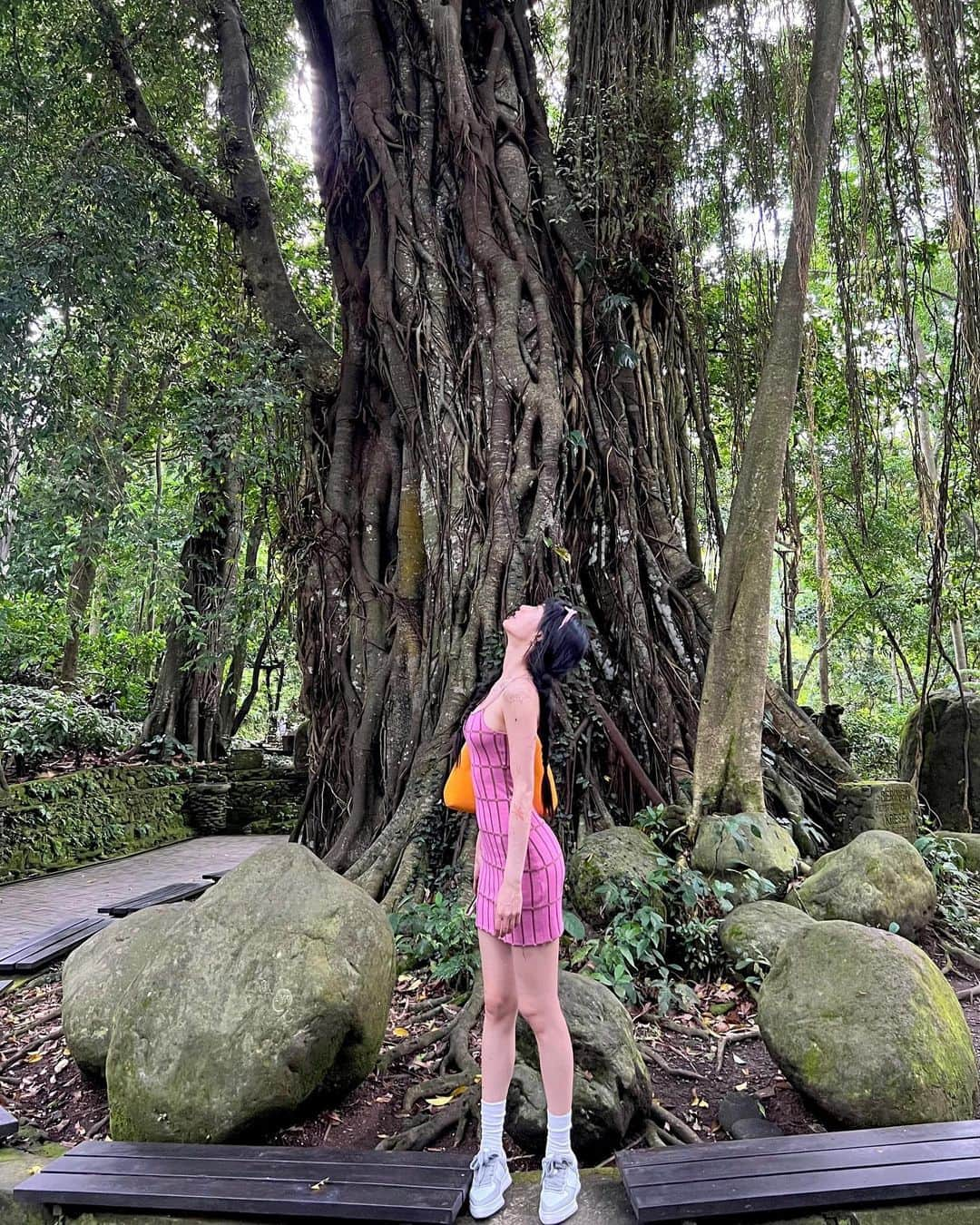 ナナ さんのインスタグラム写真 - (ナナ Instagram)「pink lady💓  #ubud  #baliswing  #monkeyforest  #wedja  #ferbean @live.in.bali」4月30日 17時54分 - jin_a_nana