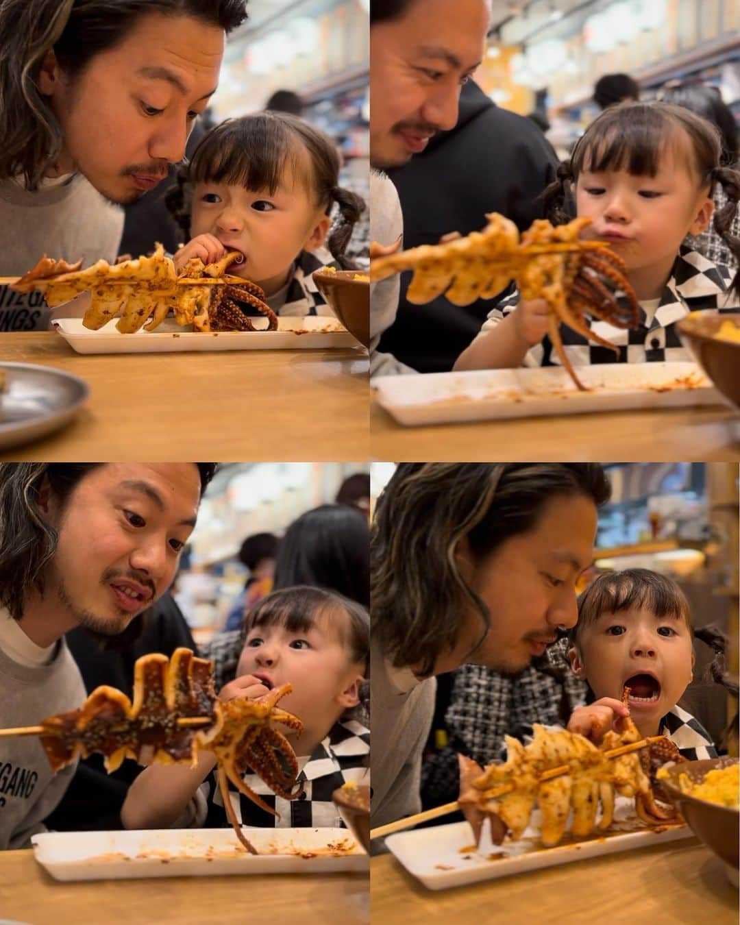 長谷川あやさんのインスタグラム写真 - (長谷川あやInstagram)「・ 久しぶりに家族で上野👨‍👩‍👧 子連れウエルカム〜とのことで アメ横に新しくできた〝山賊海賊″さんへ🫶 @sannzoku_kaizoku  自分で潰して食べる 『めんどくさいポテトサラダ』（←メニュー名です。笑） を作るのに必死な娘を眺めながら 母は一杯やらせていただきました😏🍻  『秘伝のタレを使ったイカ焼き』は 2人で取り合い👧👨笑  大人も子供も楽しめる メニューがたくさんあって また遊びにきたいお店リストに🤭  この投稿を見た方限定で イカ焼きを注文すると アメ横焼き（📸:6枚目）を プレゼントしてもらえるみたいなので ぜひスタッフさんに伝えてみてください🫶  #3歳#3歳11ヶ月#子供のいる生活#女の子ママ#小夏のいる生活#山賊海賊#上野グルメ#PR」4月30日 18時10分 - ayasuke_0516