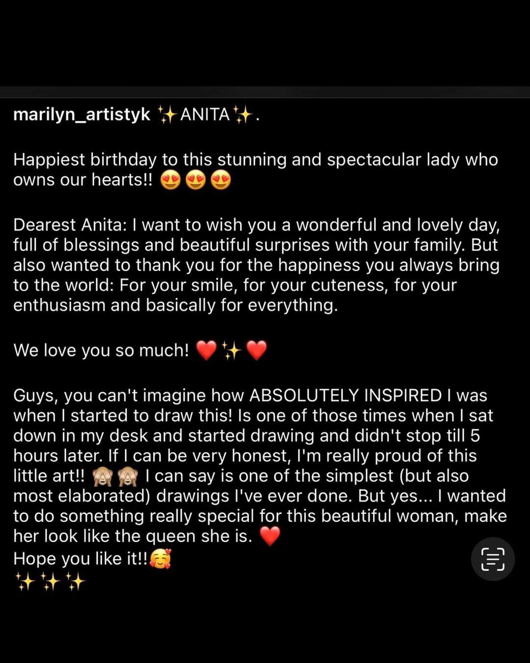 ブライアン・メイさんのインスタグラム写真 - (ブライアン・メイInstagram)「💥💥💥💥 SWIPE !!! Big thanks to all of you who have sent such lovely messages and created wonderful art works for Anita’s birthday.  Lady May doesn’t do social media, but she sends her love and thanks to you ALL.  #anitadobson  Bri」4月30日 10時13分 - brianmayforreal