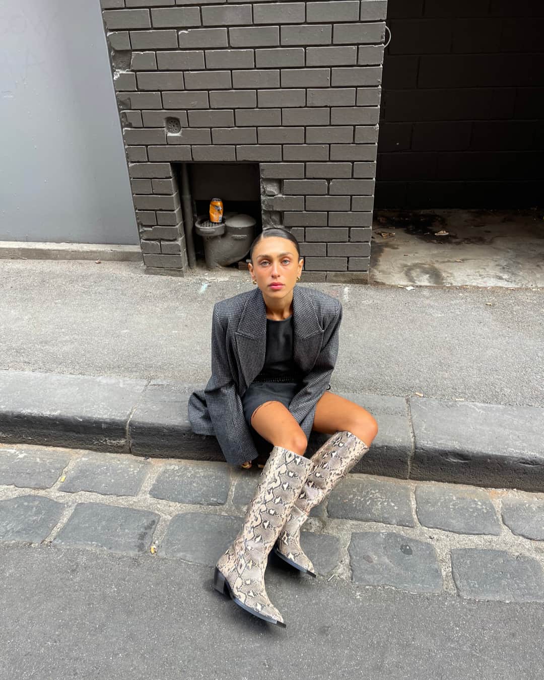 のインスタグラム：「Muse @cameliafarhoodi styles the BEC+BRIDGE X ALIAS MAE  Peya Mid Calf Boot in Python. ​​​​​​​​​ #becandbridge #aliasmae #embody #newarrivals」