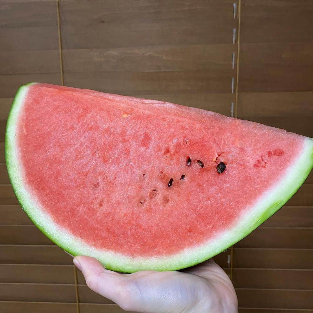 島津咲苗さんのインスタグラム写真 - (島津咲苗Instagram)「今年初🍉🍉  滋賀に帰省したら 祖父母が買ってくれていました。  スイカももちろん嬉しいけれど 何よりその気持ちが嬉しいです😌 . . . #スイカ #今年初 #スイカ好き #フルーツ好き #先取り」4月30日 16時09分 - sanae_shimazu