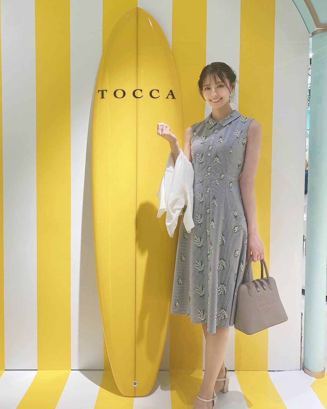 橘沙奈さんのインスタグラム写真 - (橘沙奈Instagram)「* 表参道の @tocca_japan の店舗で開催している「TOCCA HOTEL」のイベントに お邪魔してきました🌻´-  可愛いお洋服がたくさんでテンション上がった🤭 内装も可愛くて一足先に夏気分を味わえました🌞🌴  展示してるワンピースを何着か 着させて頂いたんだけど、 どれも上品な可愛いらしいデザイン👗♡  5/14まで店舗やオンラインでも プレゼントを貰えるイベントをやっていたり、 写真の表参道店でのイベントは5/7までだよ🎶  可愛いフォトブースや、 アイスクリームのプレゼントなども あるみたいなのでぜひ行ってみてね❣️  * * * * * * * * * * * * * * * * * * * * * * * * * * * #TOCCA #TOCCAHOTEL #toccastore #toccastore表参道 #トッカストア表参道」4月30日 16時34分 - an.an.0706