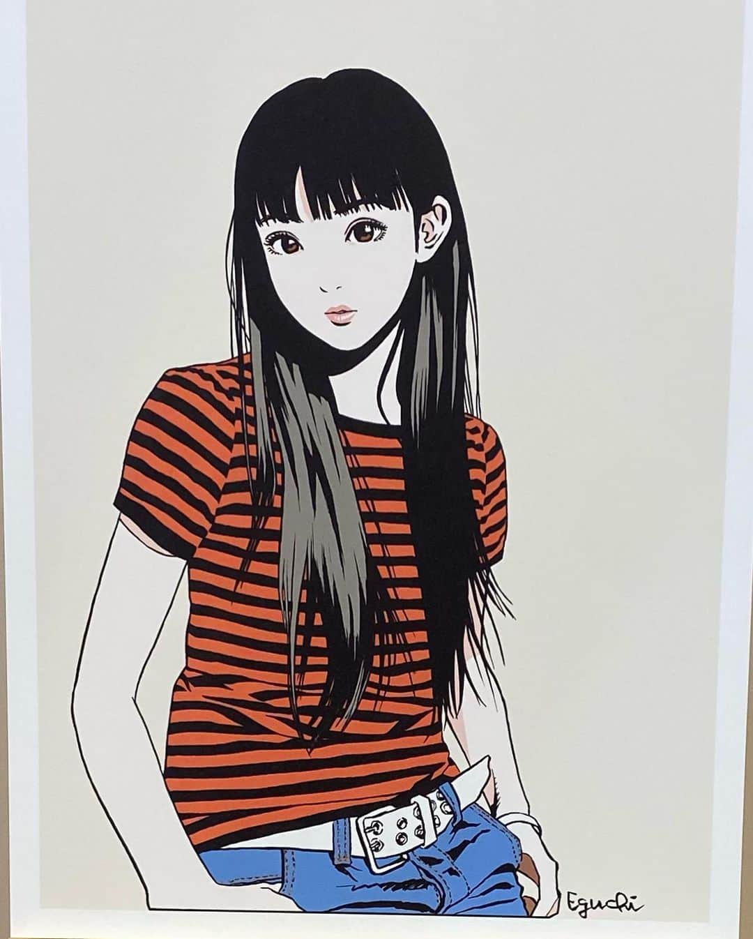 中西悠理さんのインスタグラム写真 - (中西悠理Instagram)「#東京ミッドタウン日比谷  いつも見ている日比谷仲通りが…！ 実際の景色にそっくりなんだけど、 なんか魅力がもりもりな気がします。  それにしても江口寿史さんの描く女の子って なんでこんなに可愛いんだ…  江口さんの作品展『東京彼女』はもう閉幕してしまったけれど 会場にはまだ何点か特別展示がありました。 観られてよかった😙」4月30日 16時46分 - yuuri.nakanishi