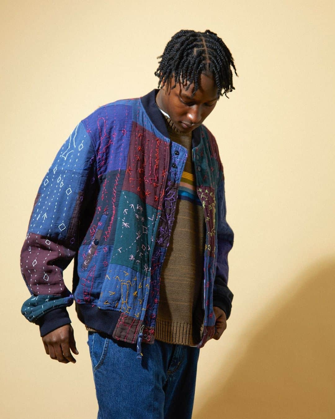 ガーブストアのインスタグラム：「This season, we’re drawn to Engineered Garments’ artisanal Aviator jacket. As the name suggests, each piece is meticulously hand stitched, ensuring they're truly one-of-a-kind.⁠ ⁠ Shop Engineered Garments, link in bio!」