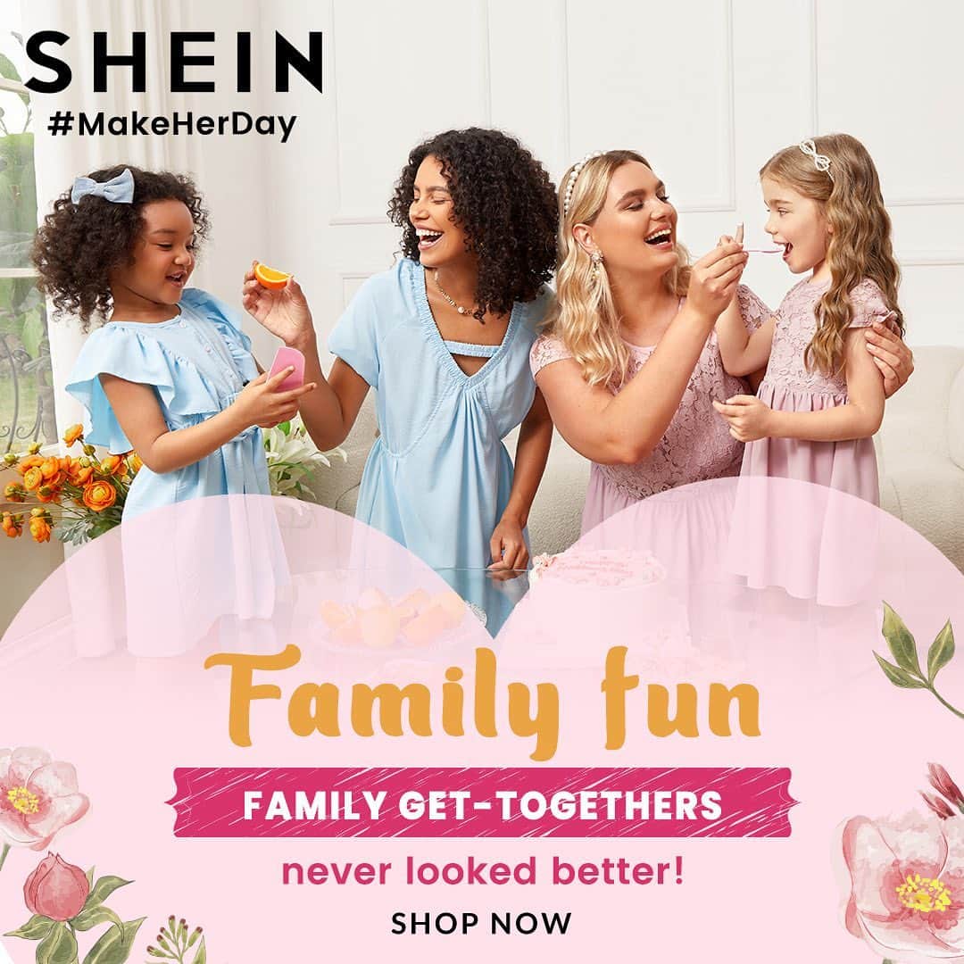 SHEINのインスタグラム：「ALL TOGETHER NOW Family get-togethers have never looked better!  SITTING PRETTY>https://shein.shop/ow2np0q  #MakeHerDay」