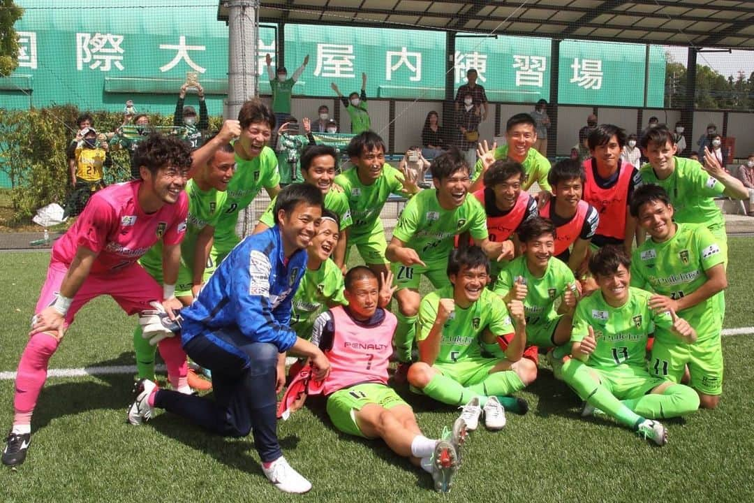 榊翔太のインスタグラム：「. 4節 東京国際大学FC 2-1 勝利❗️  今シーズン初スタメン⚽️  先制されて苦しい展開でしたが、チーム全員がまとまって戦えた事が逆転に繋がりました✨  頼れるキャプテンの2ゴール👏#渡辺広大  俺も続きたい🔥  #vonds市原  #榊翔太  #研ぎ澄ます」