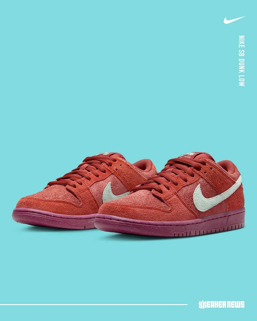 Sneaker Newsさんのインスタグラム写真 - (Sneaker NewsInstagram)「Not all SB Dunks need to be collabs! This "Mystic Red" colorway is arriving soon to skateshops; hit the link in our bio to see official images.」5月1日 3時00分 - sneakernews