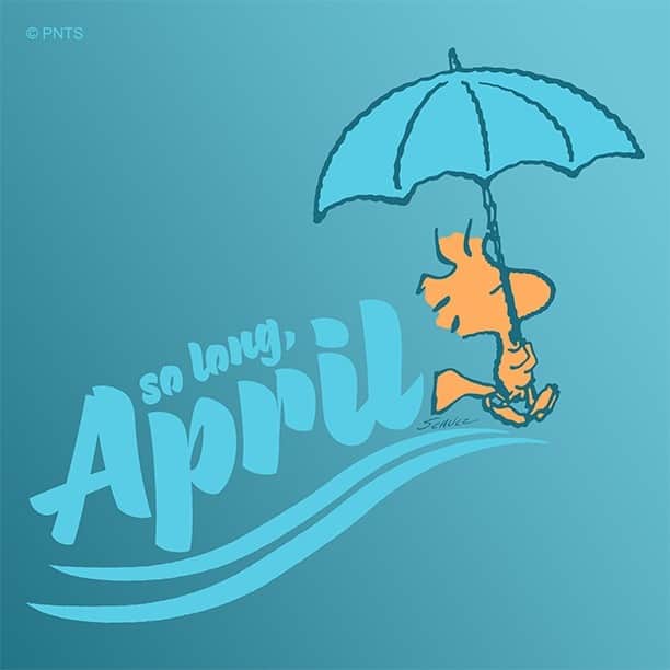 スヌーピーのインスタグラム：「So long, April!」