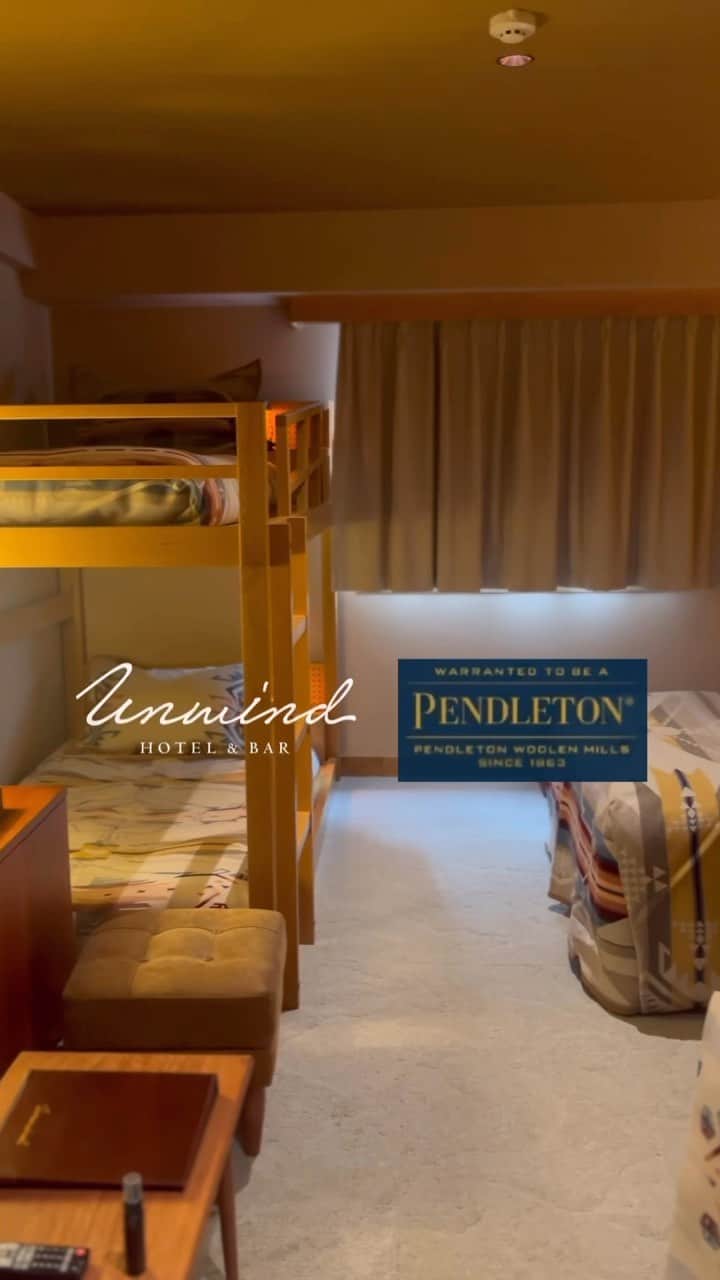 UNWIND HOTEL&BAR THE LODGE-LIKE HOTELのインスタグラム：「【Pendleton ファミリースイートルーム】  明日、5月1日から「Pendleton ファミリ―スイートルーム」ご宿泊可能です！  創業100年を越える、ウールアイテムを軸にしたアメリカの老舗ブランド「Pendleton 」とのオフィシャルコラボレーションルーム。  ロッジの暖かな雰囲気と北海道の自然を味わって頂けるお部屋です✨😊  📍@unwind_hotel_sapporo ---- ロッジライクの非日常感な体験ができる ライフスタイルホテルです。 --------------------------------- 【Pendleton Family Suite Room】  Starting from tomorrow, May 1st, Pendleton Family Suite Room is available!  Official collaboration room with Pendleton, a long-established American brand founded over 100 years ago that focuses on wool items.  The room offers the warm atmosphere of a lodge and a taste of Hokkaido’s nature.✨😊  📍@unwind_hotel_sapporo ---- A lifestyle hotel that offers an extraordinary lodge-like experience.  #explorelively #unwindhotelandbar #unwindhotelandbarsapporo⁠  #ペンドルトン  #pendleton  #薪ストーブのある暮らし #ログハウス #ロッジ  #札幌ホテル #北海道ホテル #ホカンス #ホテル巡り #ホテル女子  #ホテルライフ #ホステル #デザインホテル #ペンドルトン   #hotel #hokkaido #trip #hokkaidosgram #hokkaidolikers #japantrips #pendleton」