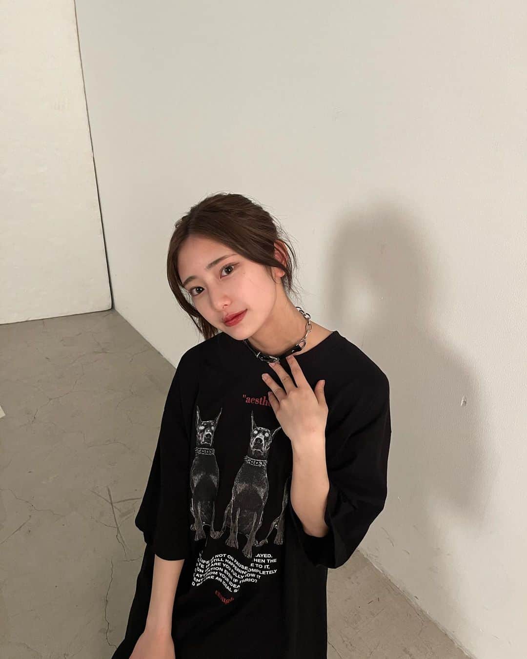 大西陽羽のインスタグラム：「ドーベルマン🖤🐾」