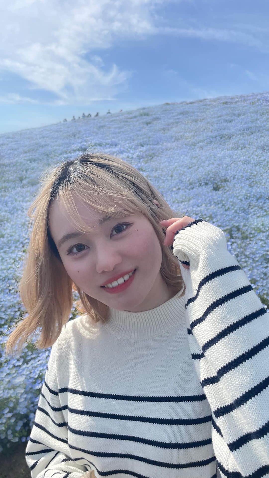平瀬美里のインスタグラム：「ネモフィラ🌐💎」