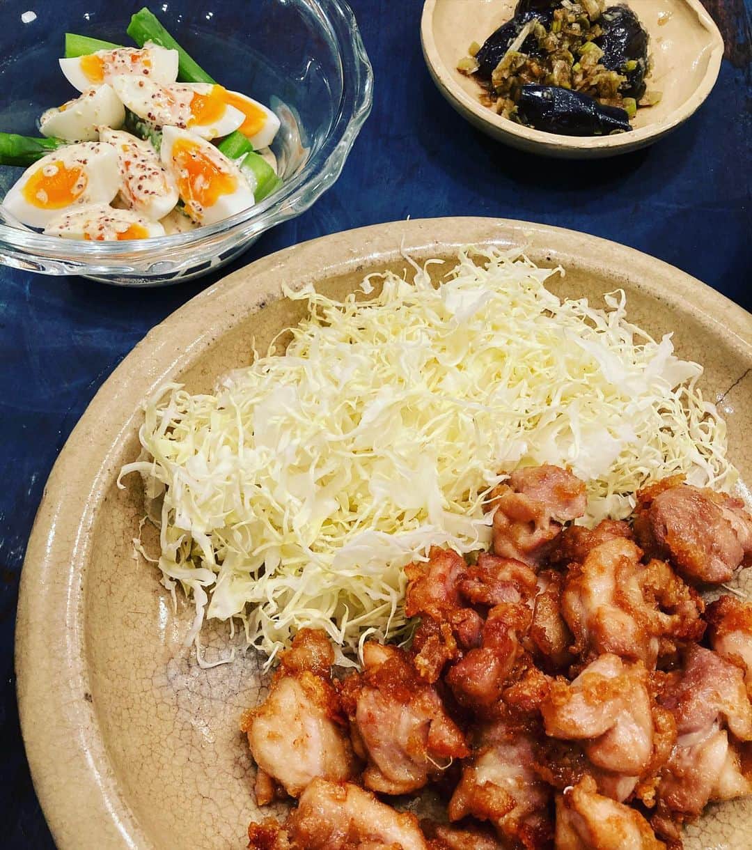 井上荒野のインスタグラム：「夫作。唐揚げ専門店みたいな唐揚げ♪こういう唐揚げで、ごはんをワシワシ食べたくなることってありませんか。私はあります。」