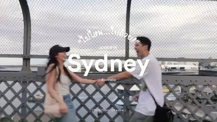 PIMTHAのインスタグラム：「Sydney Vlog ep.2 มาแล้วจ้าาาา ตะลุยพาทัวร์เมืองซิดนีย์มีอะไรเปลี่ยนไปบ้าง พร้อมพาว่ายน้ำที่ Bondi Beach! 🌊👙 let's gooooo @bank_thiti」