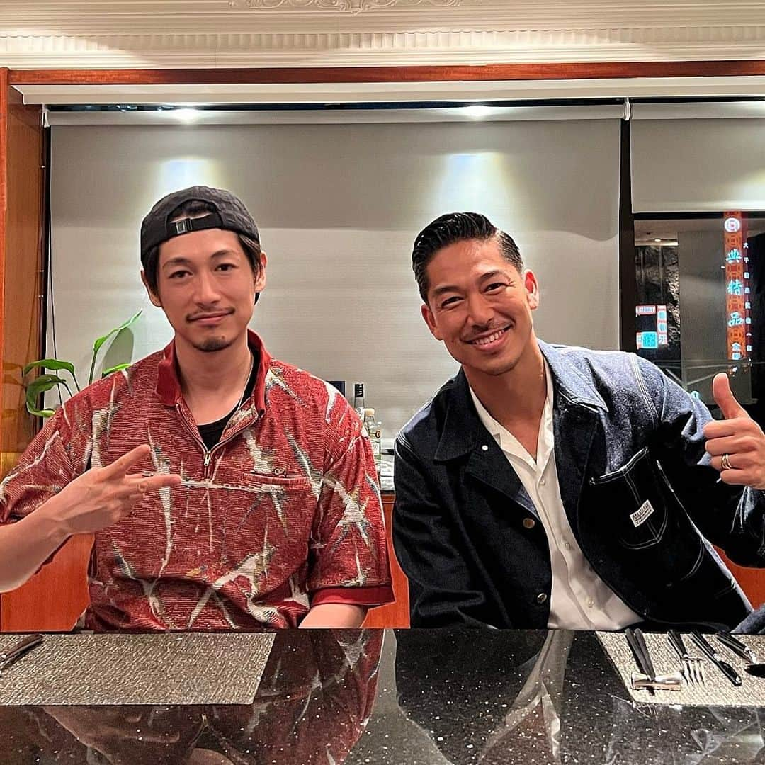 AKIRAさんのインスタグラム写真 - (AKIRAInstagram)「I can’t stop getting excited 🔥  Let's go blaze our new trail together 🤝🌏💫  @tfjok さん  最高なセッションでした✨  またお願いします🍵🔥🔥🔥  #deanfujioka  #藤岡靛」4月30日 20時17分 - exileakira_official