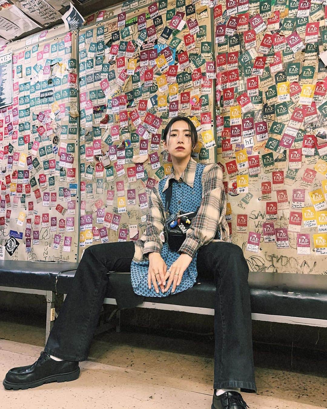 中田クルミのインスタグラム：「TOPS @viviennewestwoodjapan  PANTS @diesel  SHOES @camper_japan  BAG @louisvuitton」