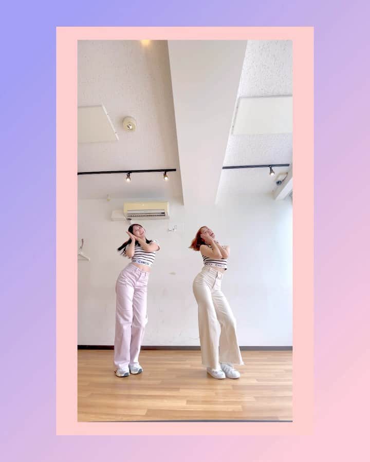 大久保聡美のインスタグラム：「ダンスレッスンもう一曲👯‍♀️🫧 🦄 @idaayakatan 🌷  #kep1er  #backtothecity  #お餅撃退せよ」
