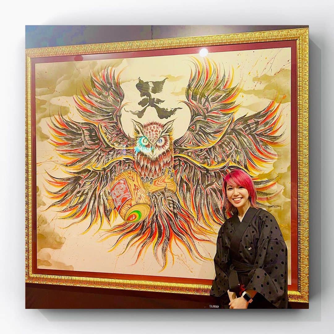 原愛梨さんのインスタグラム写真 - (原愛梨Instagram)「『The God of Fortune with Seven Wings』 ⁡ Airi Hara solo exhibition #CalligraphyArt ⁡ ーーーーーーーーーーーーーーー ⁡ 『七翼福神図』 ⁡ #原愛梨展 #書道アート ⁡ ⁡ ⁡ 🖌🖌Airi  Hara ⁡ ⁡ ⁡ #calligraphy  #書道アート #書道家 #書道アーティスト #原愛梨 ⁡」4月30日 21時15分 - airi_hara1002