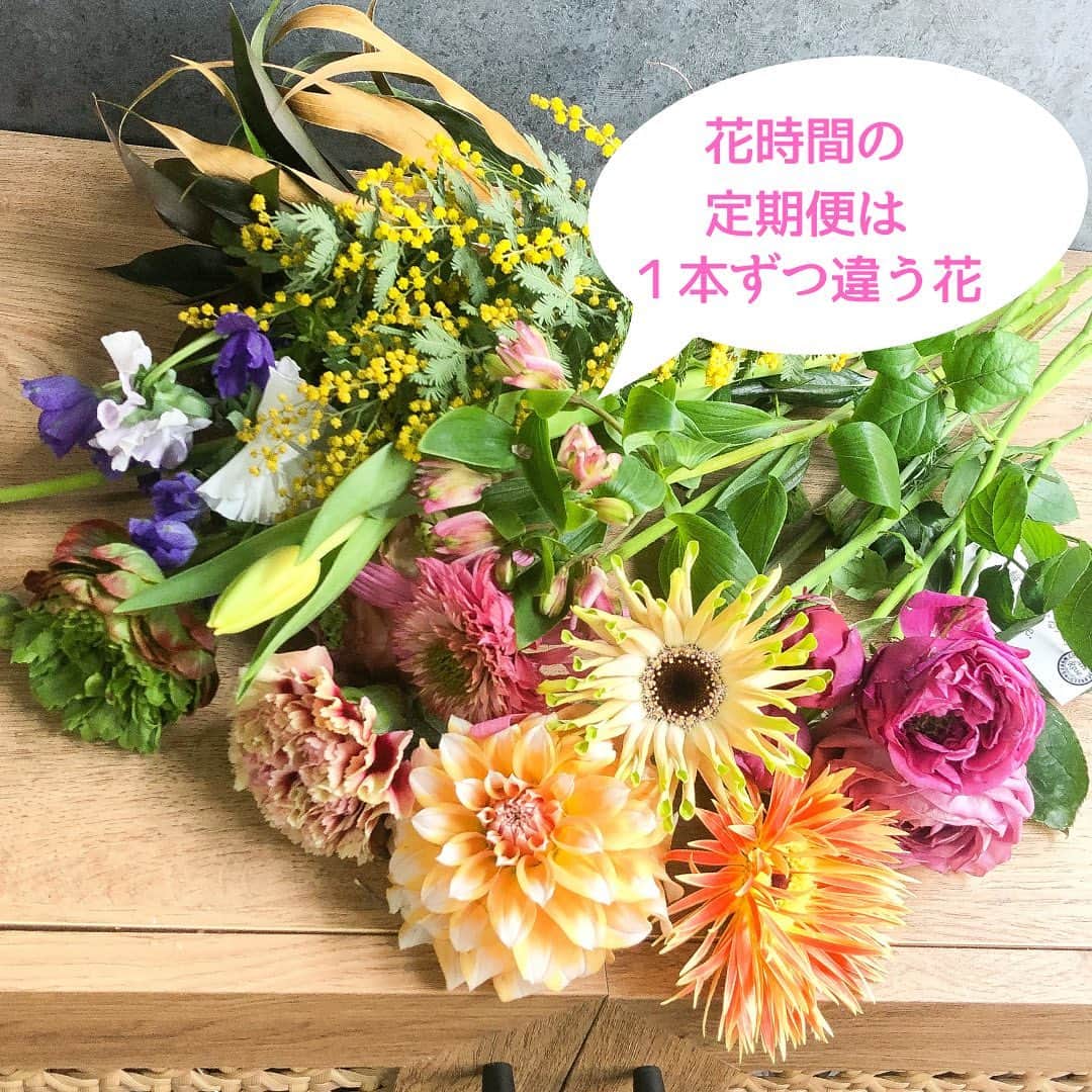 雑誌『花時間』さんのインスタグラム写真 - (雑誌『花時間』Instagram)「花時間の花の定期便は、ご存知ですか？  花時間（@hanajikan_magazine）です。  コロナ禍以降、たくさんの花のサブスクが誕生。私たち『花時間』も、ただきれいなお花を誌面やSNSで発信するだけでなく、実際にお花を手に取って楽しんでもらおうと、定期便を始めました。  ⭐️自慢のポイント⭐️  ・東京の花市場から直送なので、鮮度抜群で、センスのいいお花屋さんも注目の花もいろいろ。  ・届いたら、ボリュームに驚きます！  ・切り戻しながら、長く楽しめるよう、長い茎のままお届け。  ・花時間特製　花のポストカードとお手入れメモつき。  ・こだわりのバラは、人気の育種・生産者のバラ🌹　なかなか出会えない🌹を定期的にお迎えできます！  ⭐️コースは3つ⭐️  ・プチ（S） 季節のお花のセット1980円（送料・税込）  ・スタンダード（M）こだわりのバラと季節の花のセット3850円（送料・税込）  ・リュクス（Ｌ） こだわりのバラと季節の花のセット5500円（送料・税込）  1回だけのお試しコースもあるので、花時間自慢の花たちをお取り寄せしてみてくださいね。  【花時間ニュース】 💜『花時間』から、花の定期便がスタートしました🥰　世界でここだけのバラと旬花が届く嬉しいサービスです💕  💜『花時間2023春夏』〈春のピンク！夏のブルー！〉大好評発売中！  💜『花と短歌でめぐる 二十四節気 花のこよみ』大好評発売中  すべて @hanajikan_magazine のプロフィールのリンクから飛べます✈️  『花時間』本誌や書籍は全国の書店、ネット書店でも発売中✨  #花時間 #花の定期便 #花のサブスク  #フラワーアレンジ #花が好き #花が好きな人と繋がりたい #花を飾る #花を飾る生活 #花屋さんへ行こう」4月30日 21時44分 - hanajikan_magazine