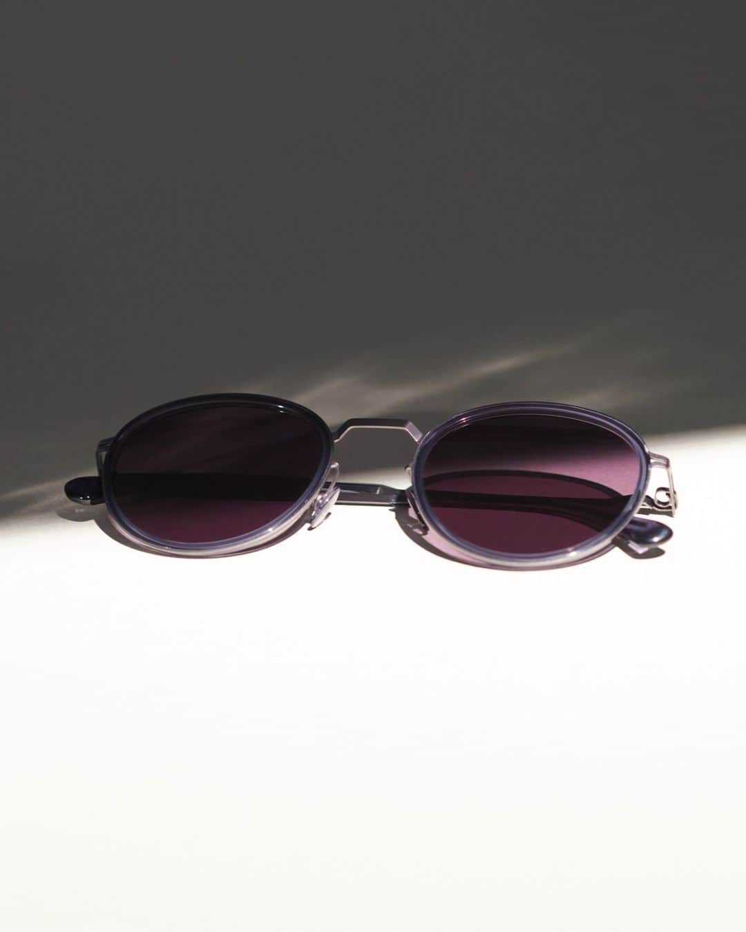 MYKITAのインスタグラム：「Lightweight, sophisticated with premium lenses – stay cool and collected this summer in our classic sunglass styles.  TUVA in Blackberry/Deep Ocean with Cool Grey Solid lenses」