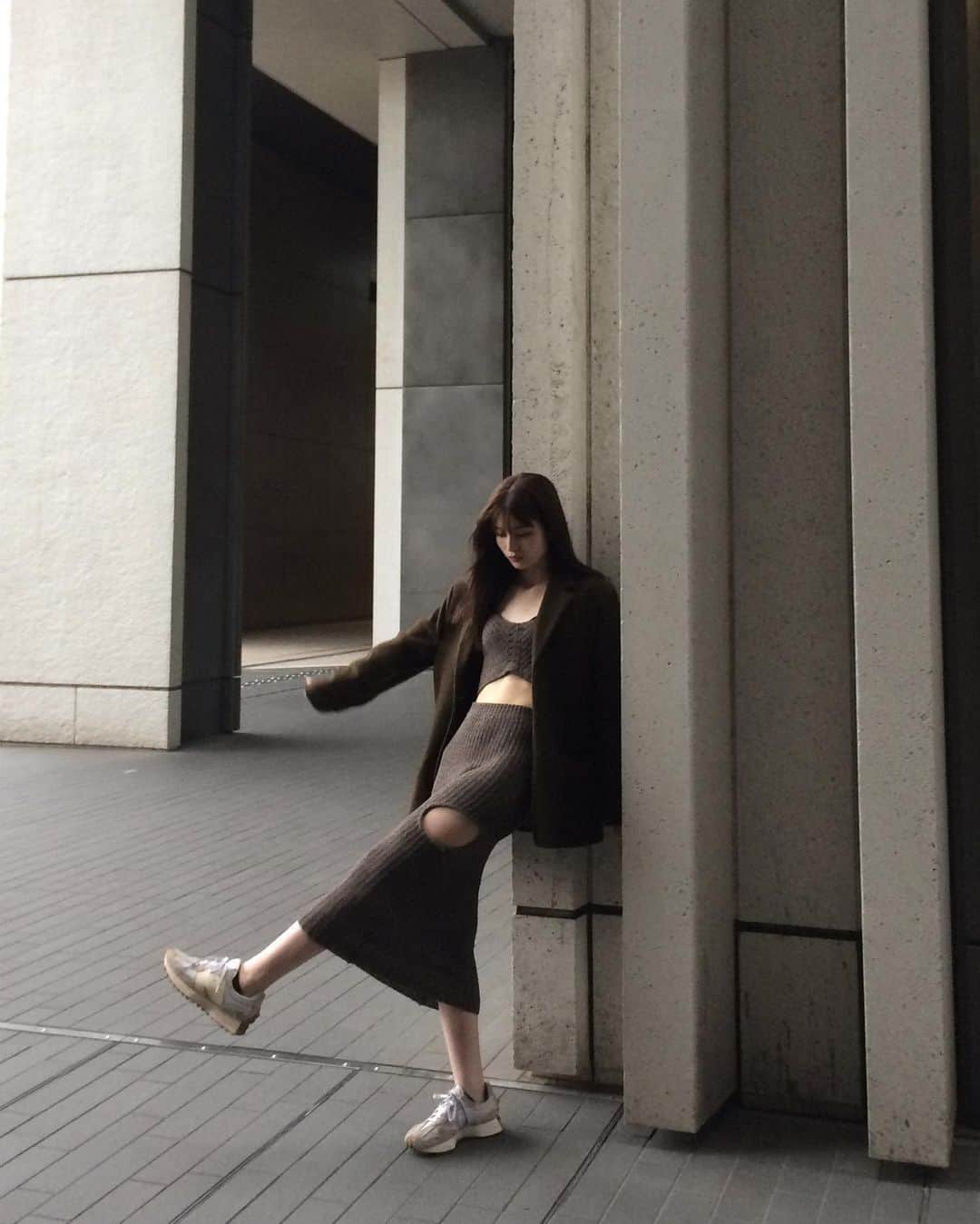 乃愛さんのインスタグラム写真 - (乃愛Instagram)「かわいいセットアップきて散歩した🤎🤎🤎🤎」4月30日 22時27分 - _0w022