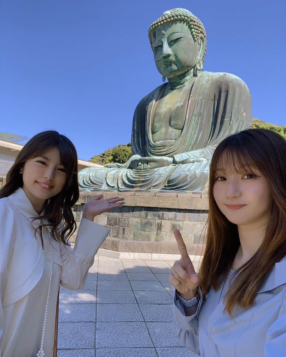 熊林保奈美のインスタグラム：「* . 世間より一足早くお休み満喫してました✨ 雲一つない快晴で 最高の休日だった〜☺️  次はどこ行こうね？🐰🐻 . . * #鎌倉 #鎌倉グルメ #鎌倉食べ歩き #女子旅 #モデル #model #サロンモデル #撮影会モデル  #イベントコンパニオン #熊林保奈美 #道産子 #Japanesegirl #instalike #selfie #selca #맞팔  #me #followme #cocodeal」