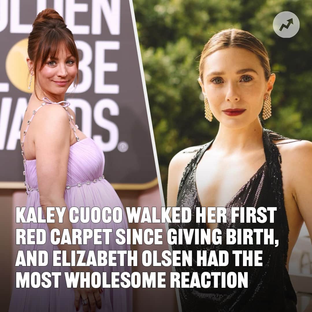 BuzzFeedさんのインスタグラム写真 - (BuzzFeedInstagram)「Elizabeth Olsen and Kaley Cuoco spotted each other on the red carpet, and Elizabeth adorably stopped an interview to gush over Kaley. Full story at link in bio 👆🏽」5月1日 3時45分 - buzzfeed