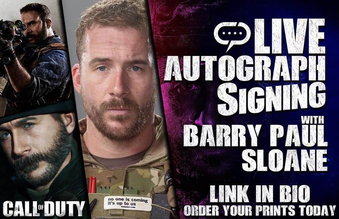 バリー・スローンさんのインスタグラム写真 - (バリー・スローンInstagram)「On 8th May at 7pm UK I’m doing a LIVE ON INSTAGRAM autograph signing! Check out streamily.com/BarrySloane  or go to the link in my bio to grab your prints, and I’ll sign them and send them right to you! #CallOfDuty #CaptainPrice #Streamily #Autographs」5月1日 4時28分 - barrypaulsloane