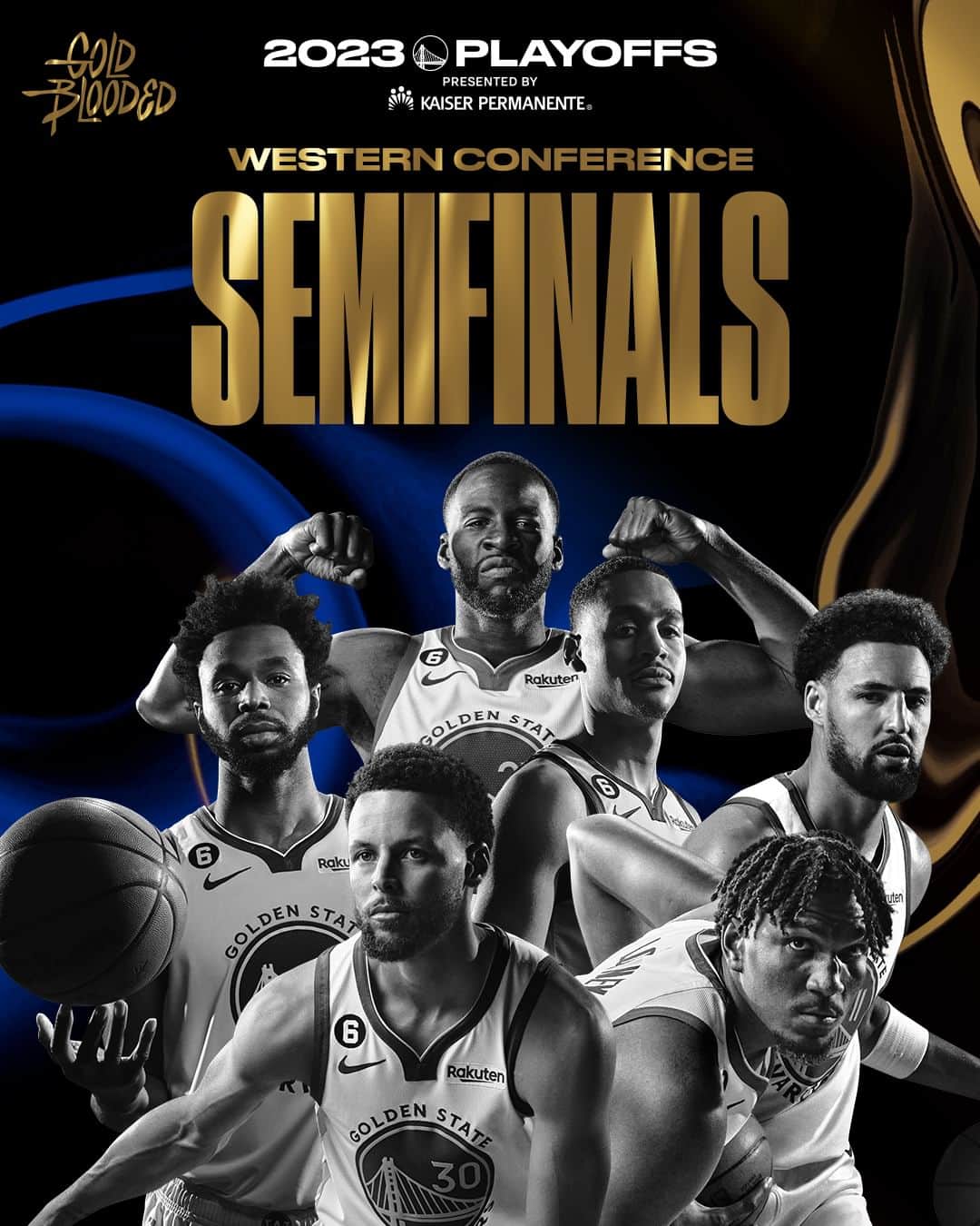 ゴールデンステート・ウォリアーズのインスタグラム：「Next stop: Western Conference Semifinals.  @kpthrive || 2023 Playoffs」