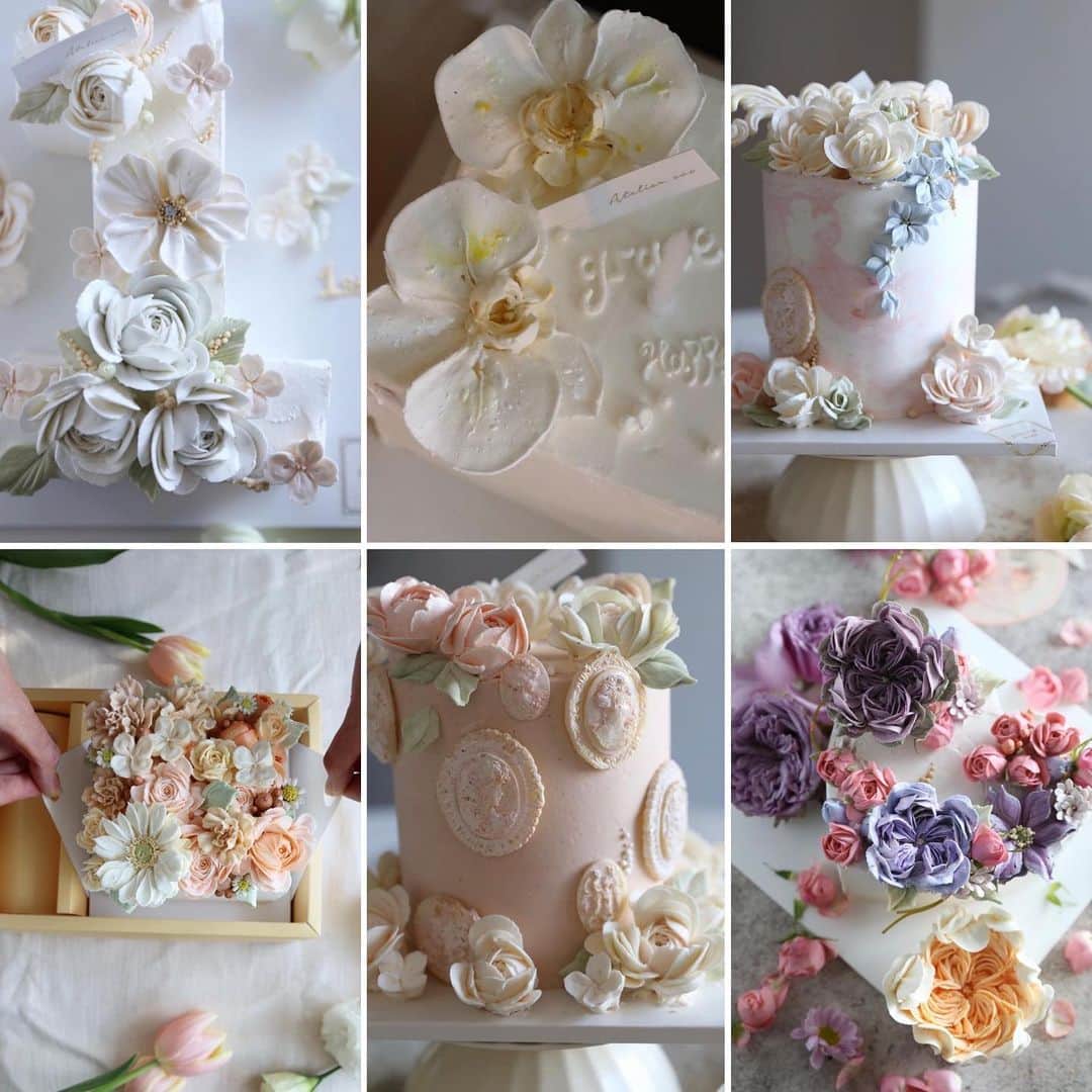 청담 수케이크 (atelier soo)さんのインスタグラム写真 - (청담 수케이크 (atelier soo)Instagram)「ㅡ 2023.January - March Atelier soo  Collection of Cake Decorating 🎂  #buttercream  #flowercake」5月1日 8時00分 - soocake_ully